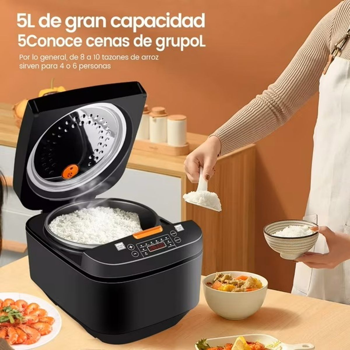 MOVI - OLLA ELECTRICA MULTIFUNCIONAL 5 LITROS