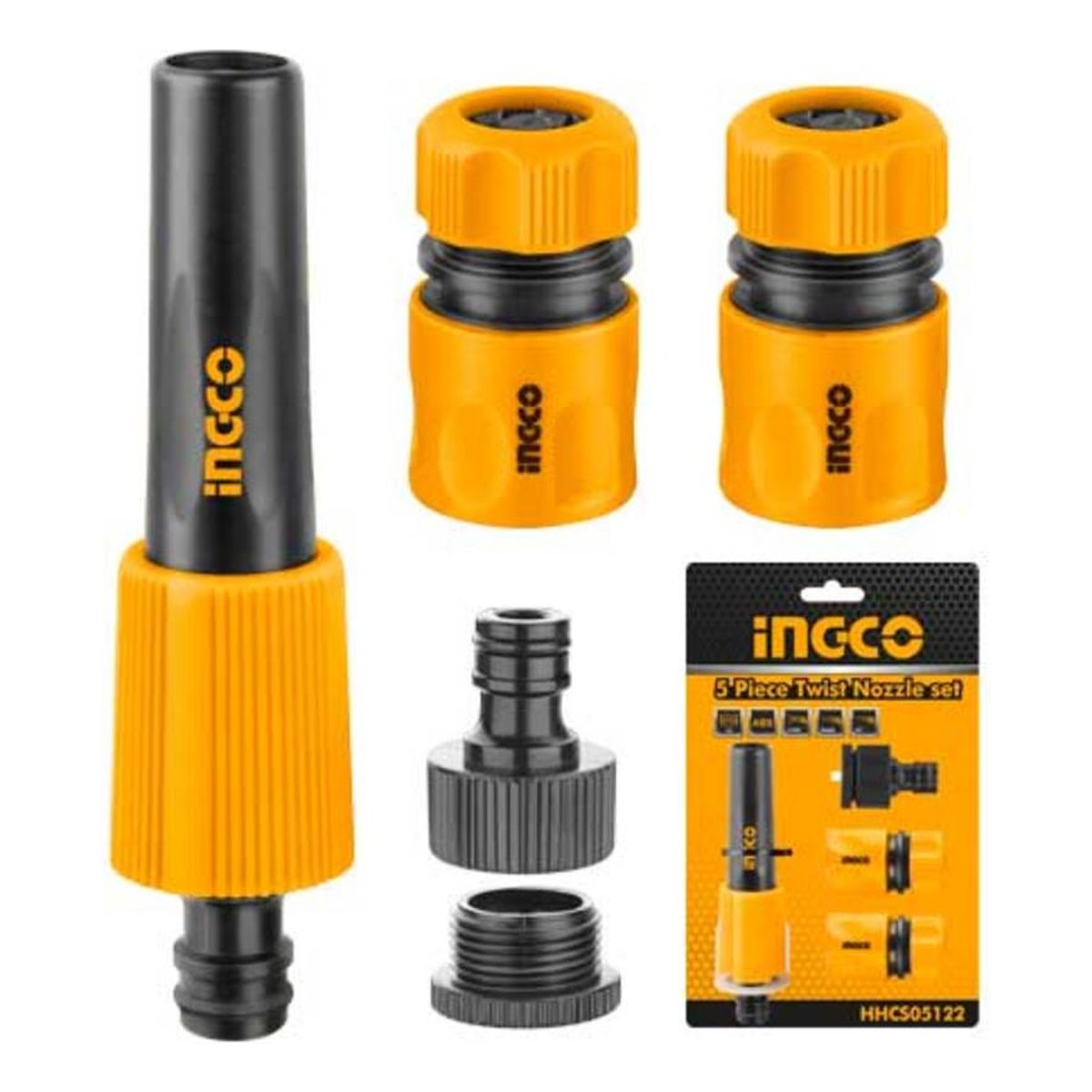INGCO - Kit Boquillas Conectores Para Manguera 5p Ingco Hhcs05122