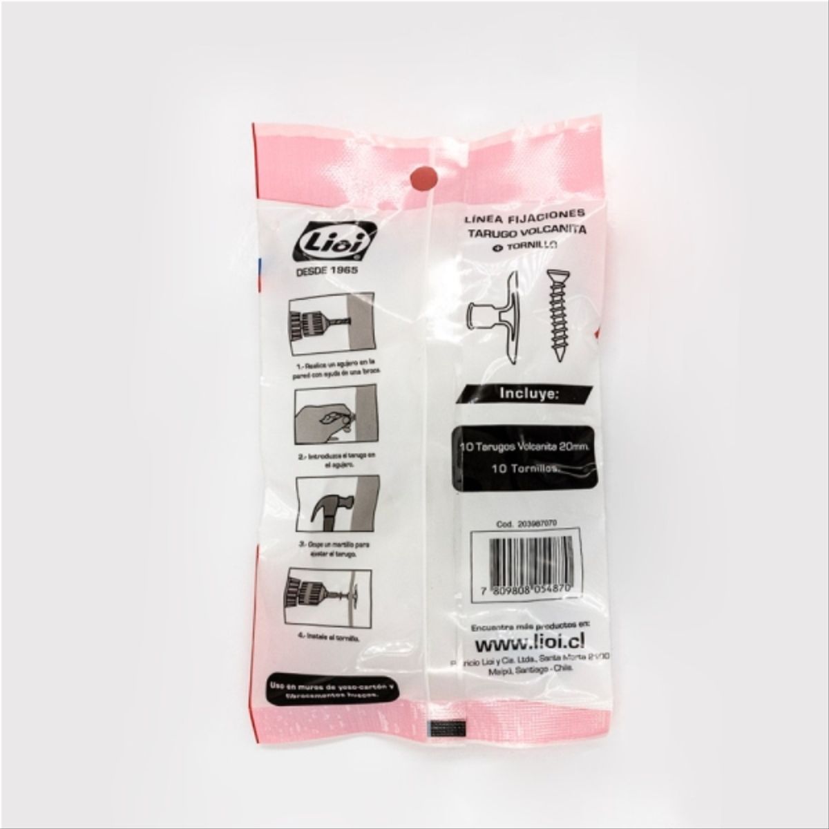 LIOI - Tarugo paloma + tornillo phi 4.0x45  (10u c/u)