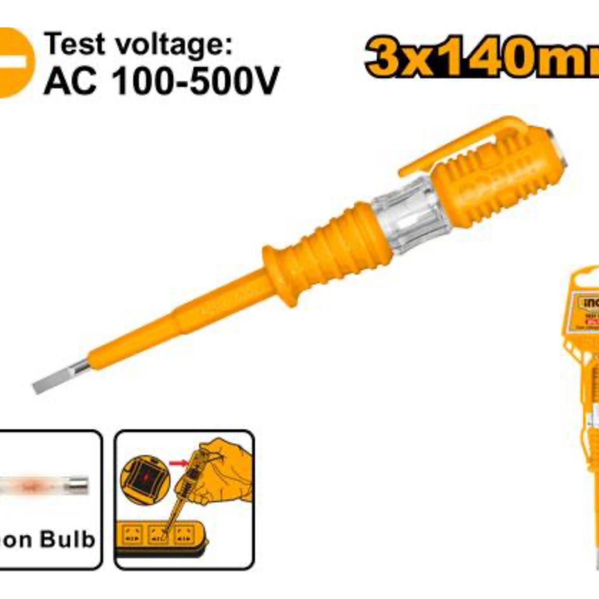 TOTAL - Destornillador Probador Corriente Tipo Lápiz Tester Hsdt1908