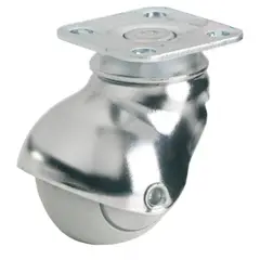 KUTZ - Rueda Giratoria redonda 40mm goma 25kg Uso Doméstico