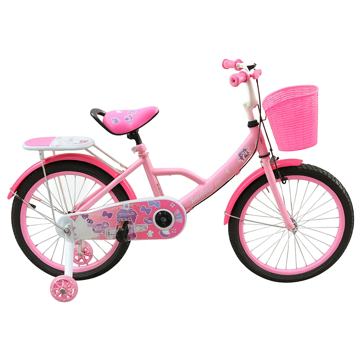 GENERICO - Bicicleta Aro 20 Infantil Ruedas De Aprendizaje Niñas119Rosa