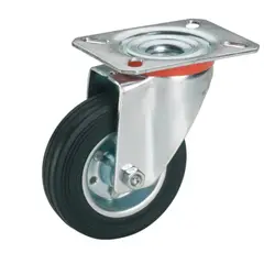 KUTZ - Rueda Giratoria 100mm Goma 100kg Uso Industrial