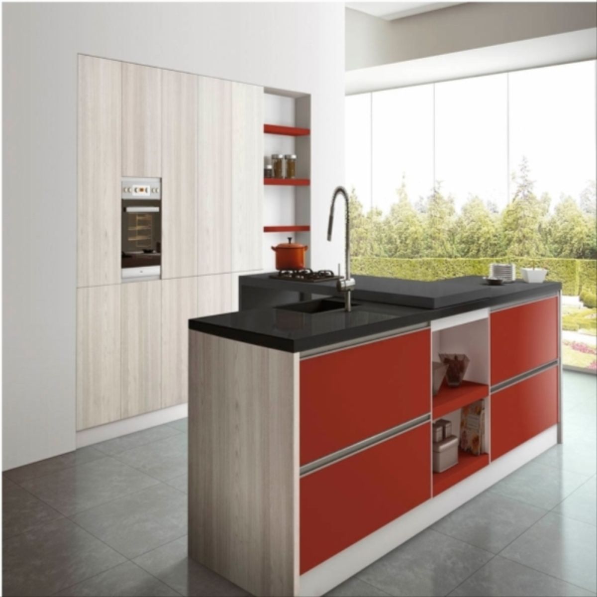 VESTO - Melamina rojo colonial 18mm 1,83x2,50mt