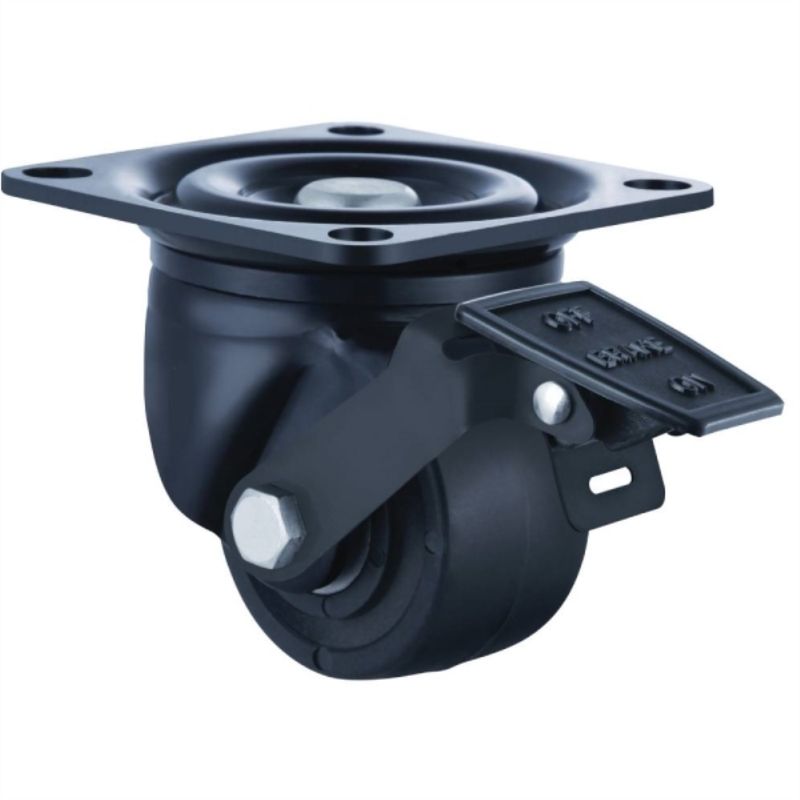 KUTZ - Rueda Giratoria con freno 50mm Plastico 300kg Uso Industrial