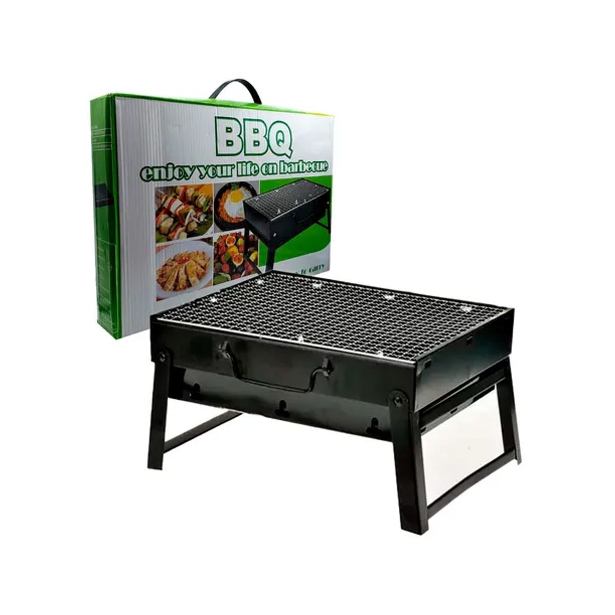 GENERICO - Parrilla negra móvil 44x30 cm OEM