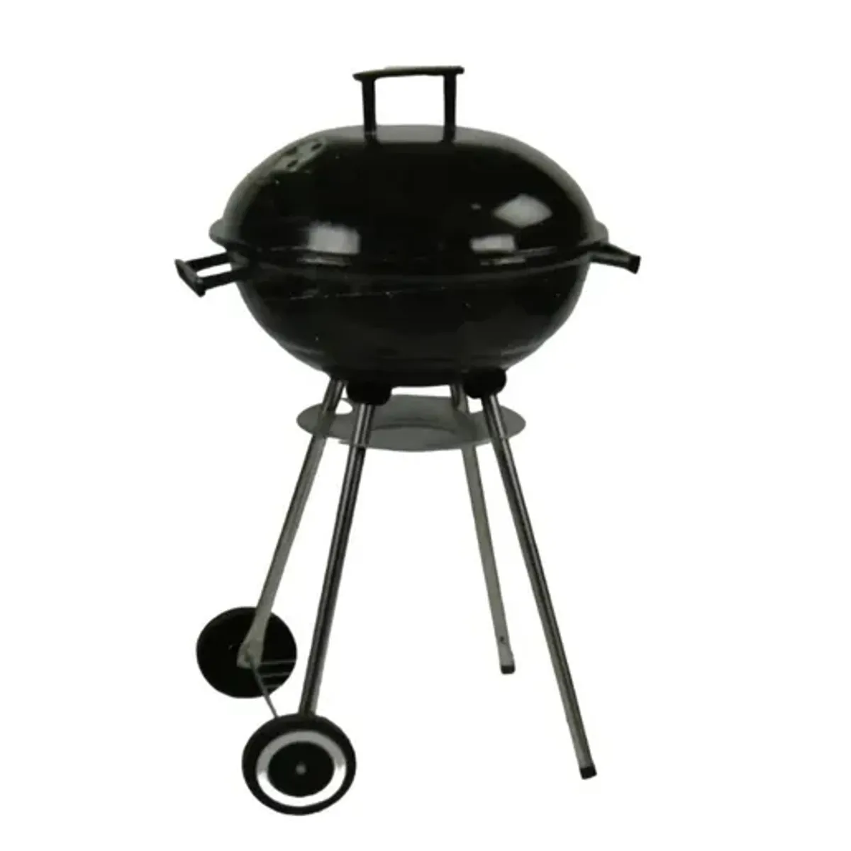GENERICO - Parrilla redonda a carbón con ruedas muy práctica