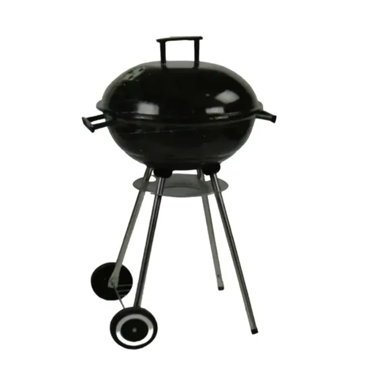 GENERICO - Parrilla redonda a carbón con ruedas muy práctica