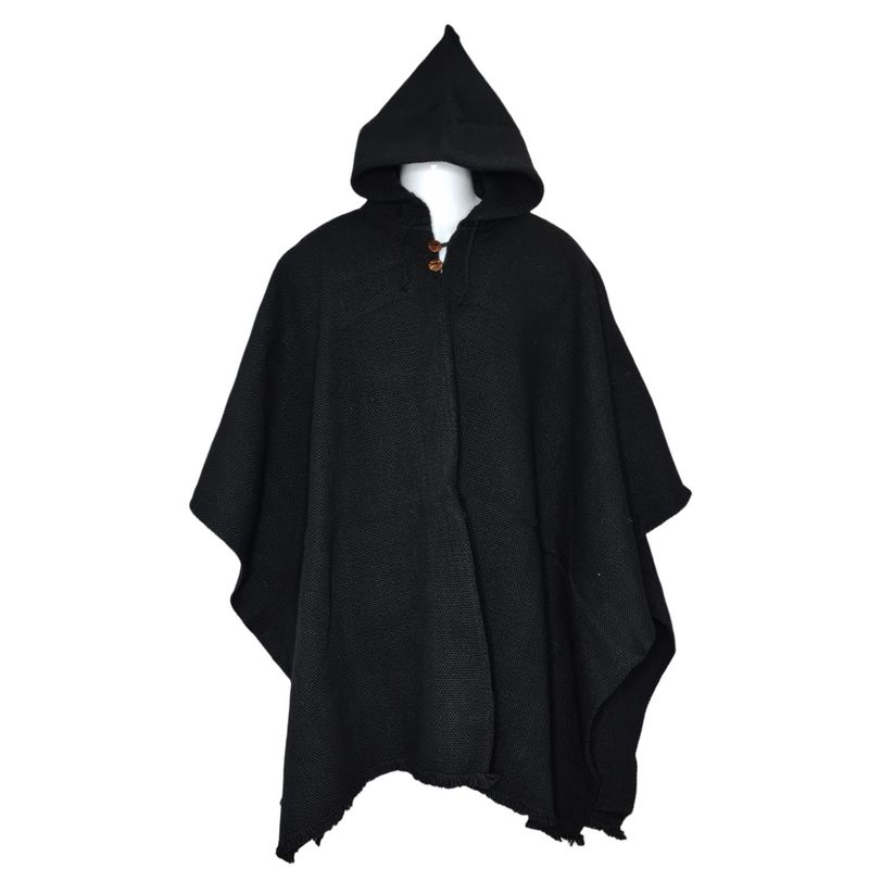 MORLAN - Poncho Ecuatoriano de Lana de Oveja  Impermeable Natural