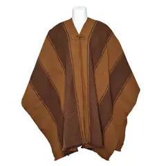 MORLAN - Poncho Ecuatoriano de Lana de Oveja Repelente al agua 100% Lana