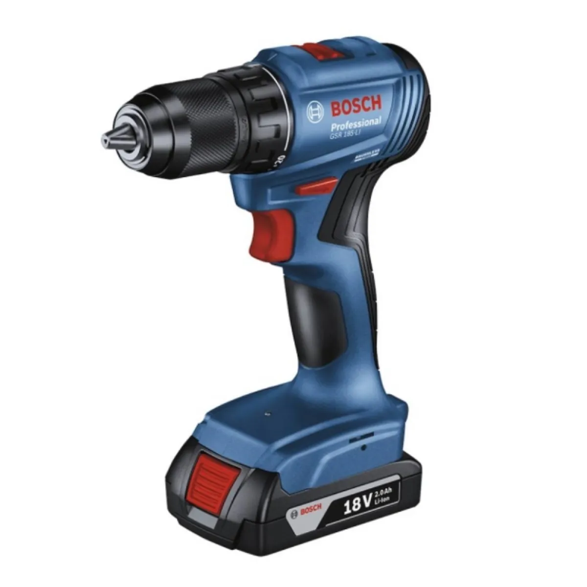 BOSCH - Taladro atornillador GSR 185-Li 18V 2 baterías + Maletín