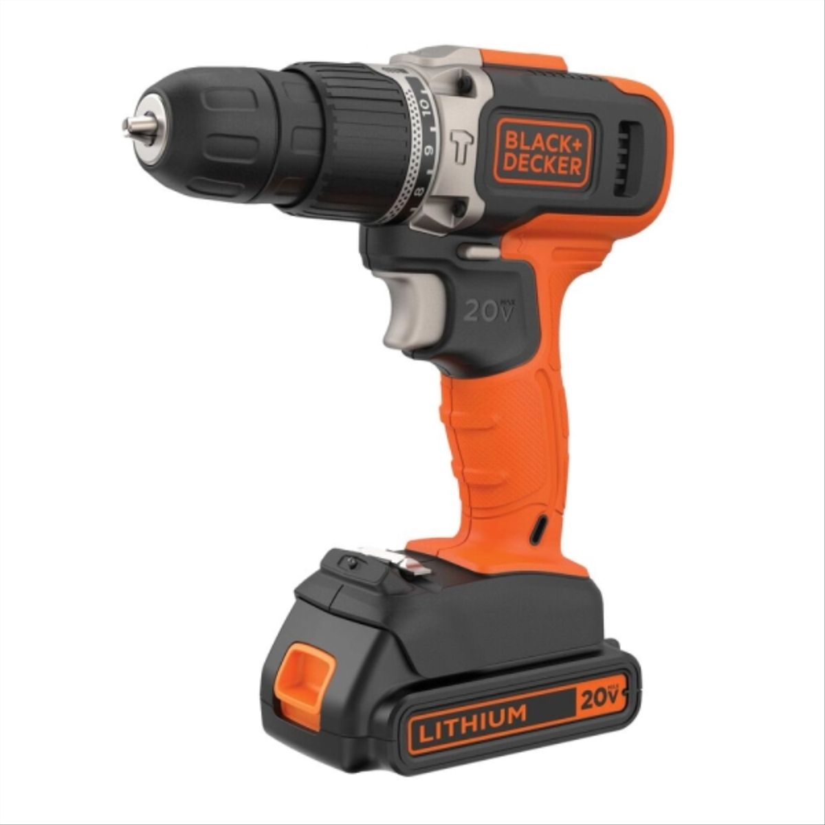 BLACK+DECKER - Taladro percutor 10mm 20v 1 batería + cargador bcd704c1-b2
