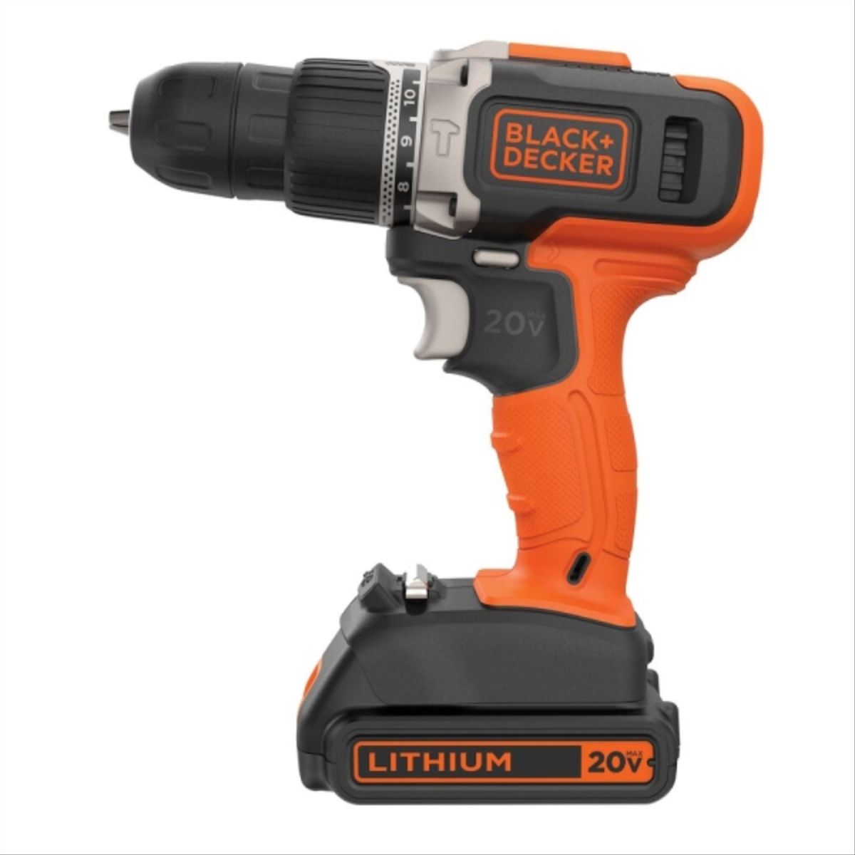 BLACK+DECKER - Taladro percutor 10mm 20v 1 batería + cargador bcd704c1-b2