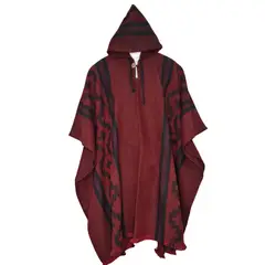 MORLAN - Poncho de Alpaca Lana Ecuatoriana Capucha Cálido Liviano