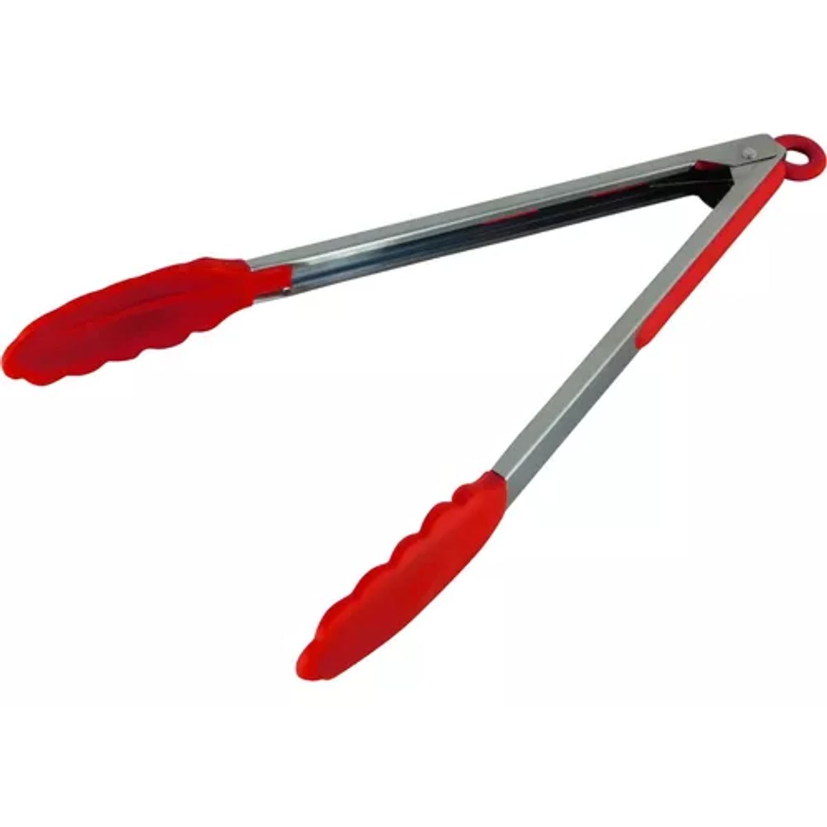 GENERICO - Pinzas de silicona para parrilla y cocina sistema regulable color rojo