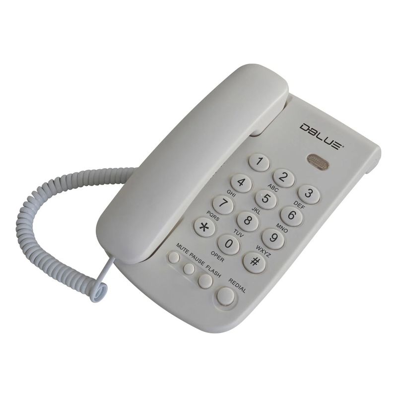 DBLUE - TELEFONO FIJO SOBRE MESA O PARED DBLUE BLANCO