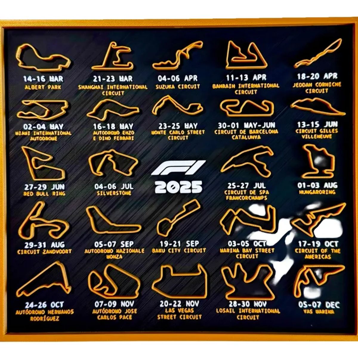 GENERICO - Calendario F1 2025 - Formúla 1