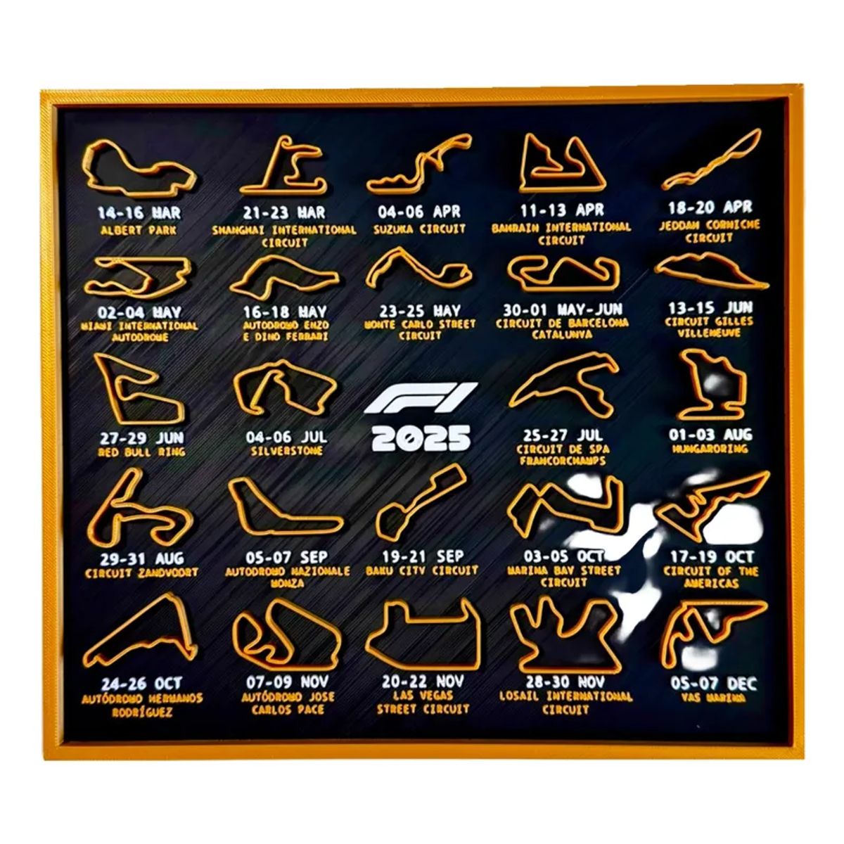 GENERICO - Calendario F1 2025 - Formúla 1