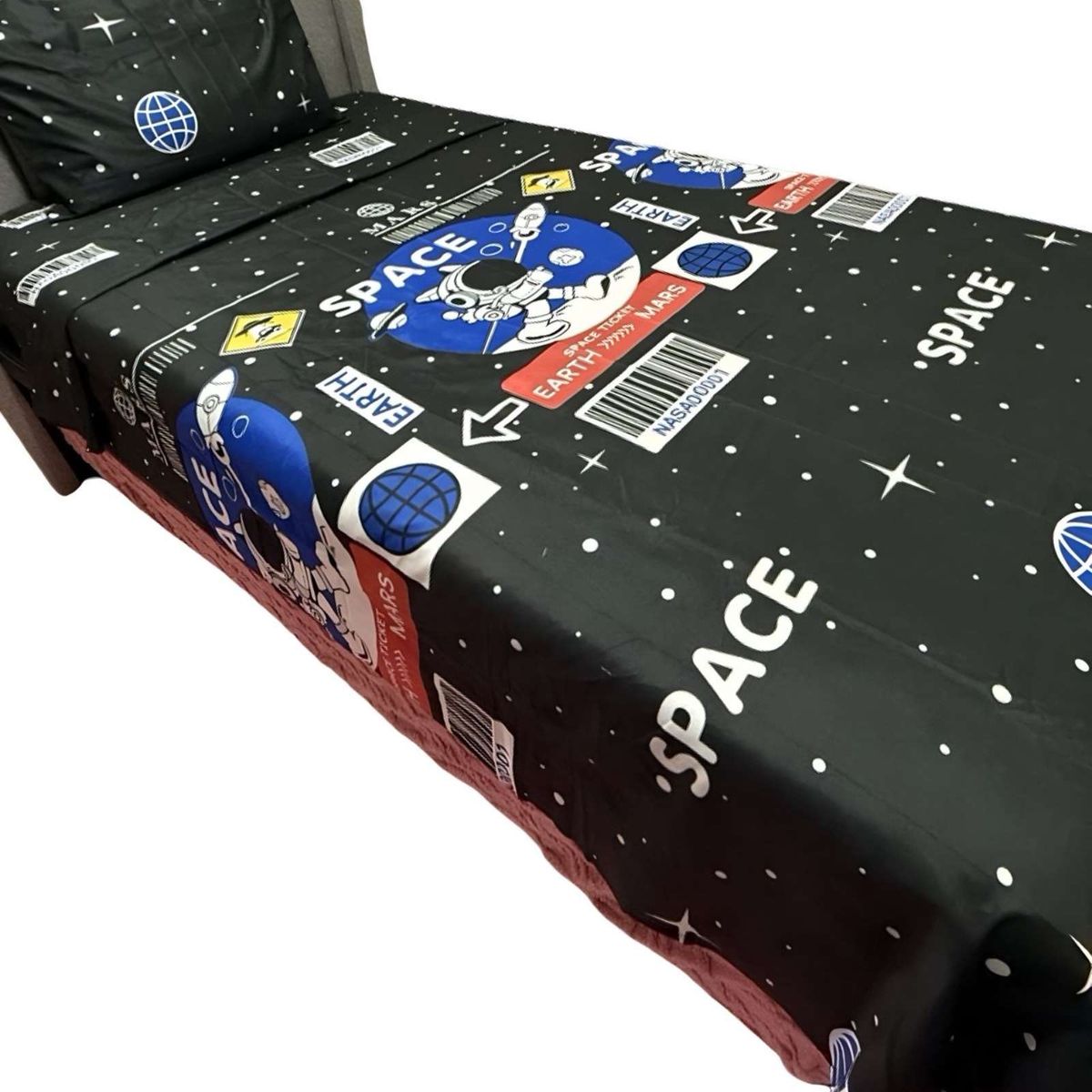 GENERICO - Set de Sábanas niña niño infantil plaza y media diseño deAstronauta  Espacio