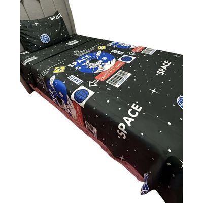 Imagen 2 del producto Set de Sábanas niña niño infantil 1 plaza diseño deAstronauta Espacio