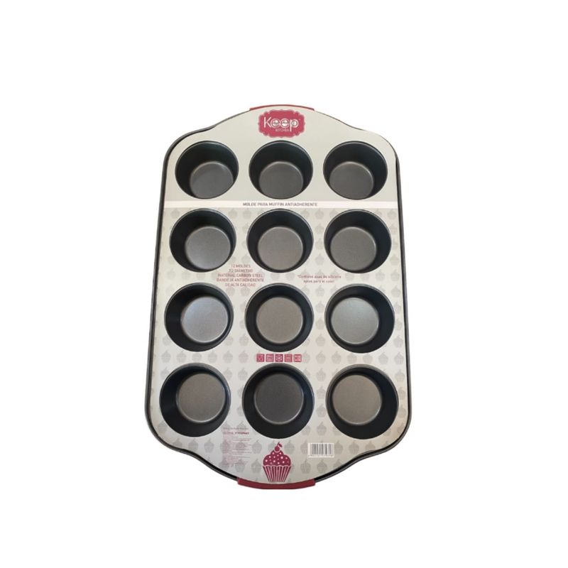 KEEP - Molde muffin cakes de 12 unidades 45 x 29 x 5 x 0,4 CM KEEP