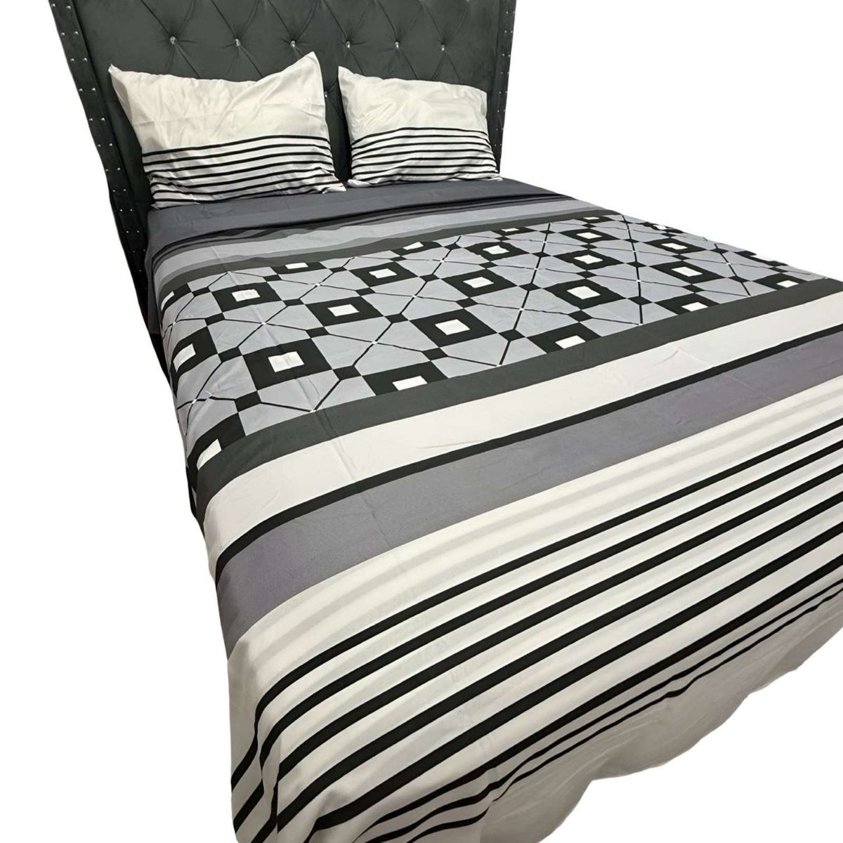 GENERICO - SABANA DE GÉNERO KING RAYAS Y CUADROS