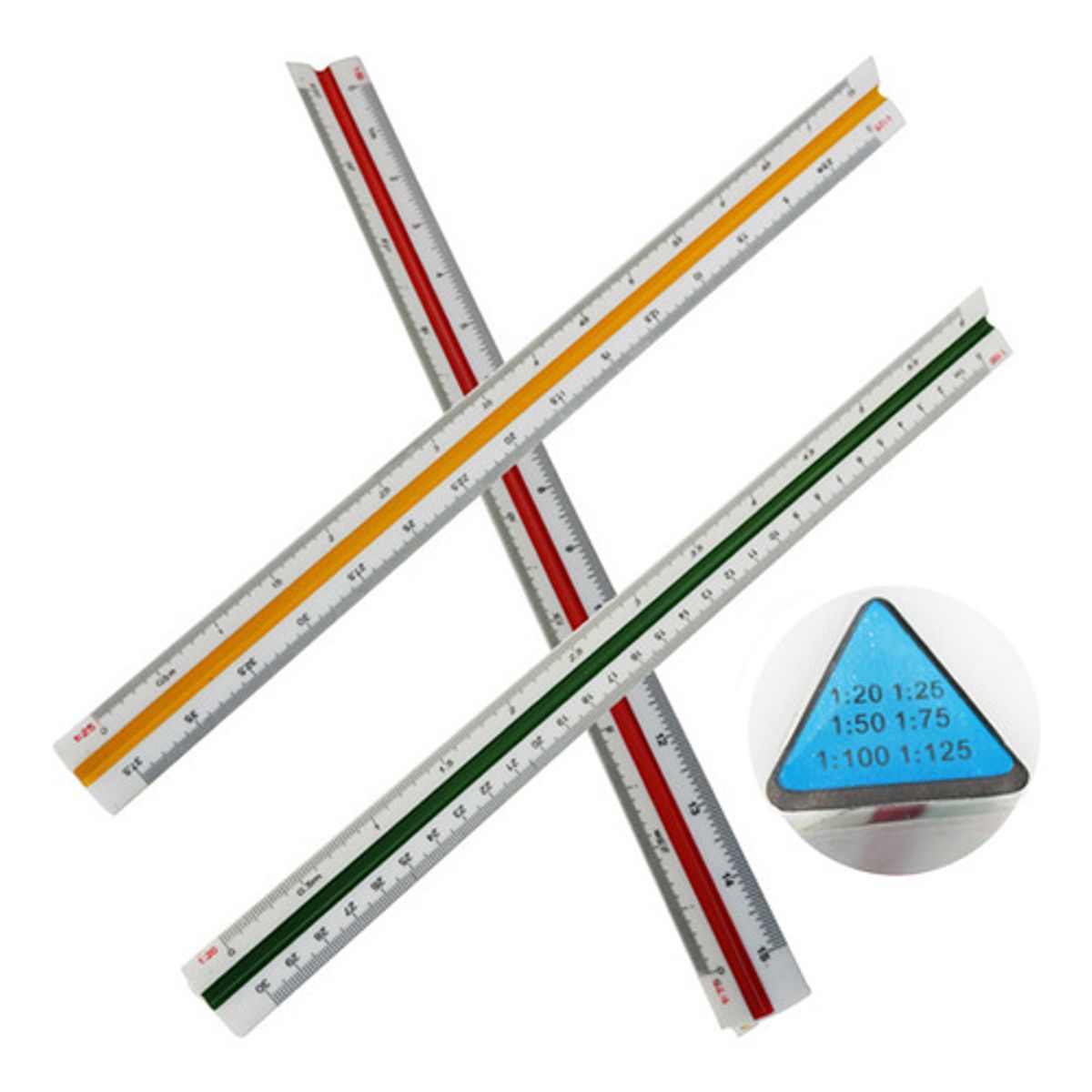 GENERICO - Escalímetro plástico 30cm  6 escalas