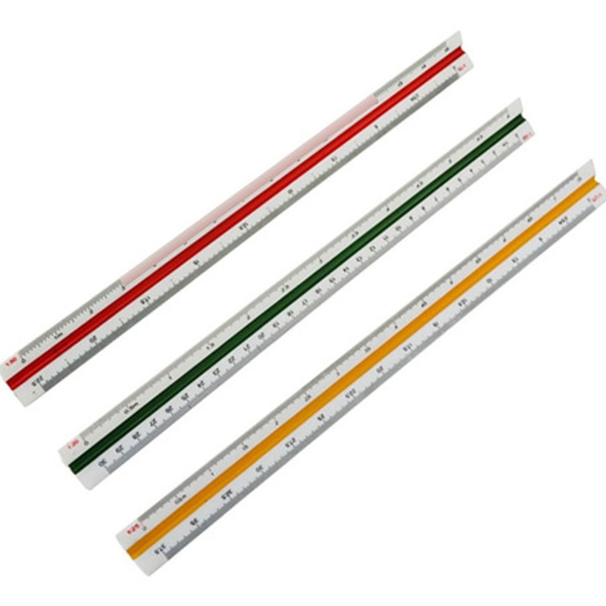 GENERICO - Escalímetro plástico 30cm  6 escalas