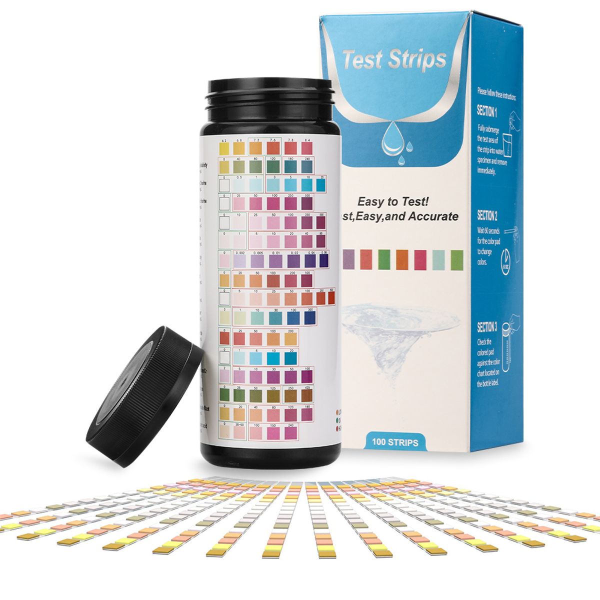 GENERICO - 100 Prueba Calidad Pureza Agua Potable Tira 16en1 Grifo Pozo