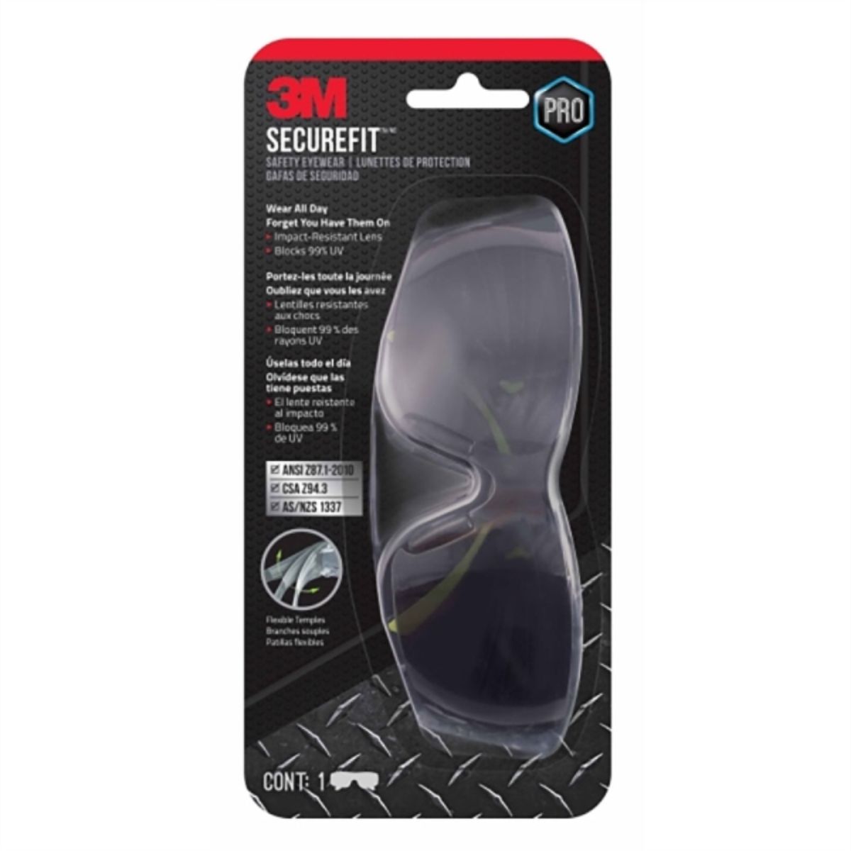 3M - Lente securefit SF400 gris antiraya 6EA/CS