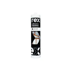 GENERICO - Silicona Neutra Negro, Cartucho 300 Ml Rex