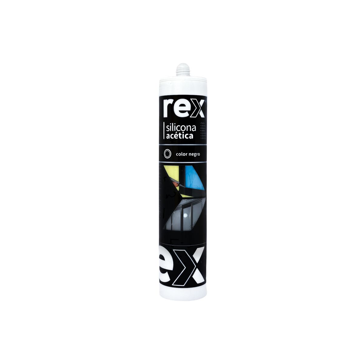 GENERICO - Silicona Acética Negro Cartucho 300 Ml Rex 30363