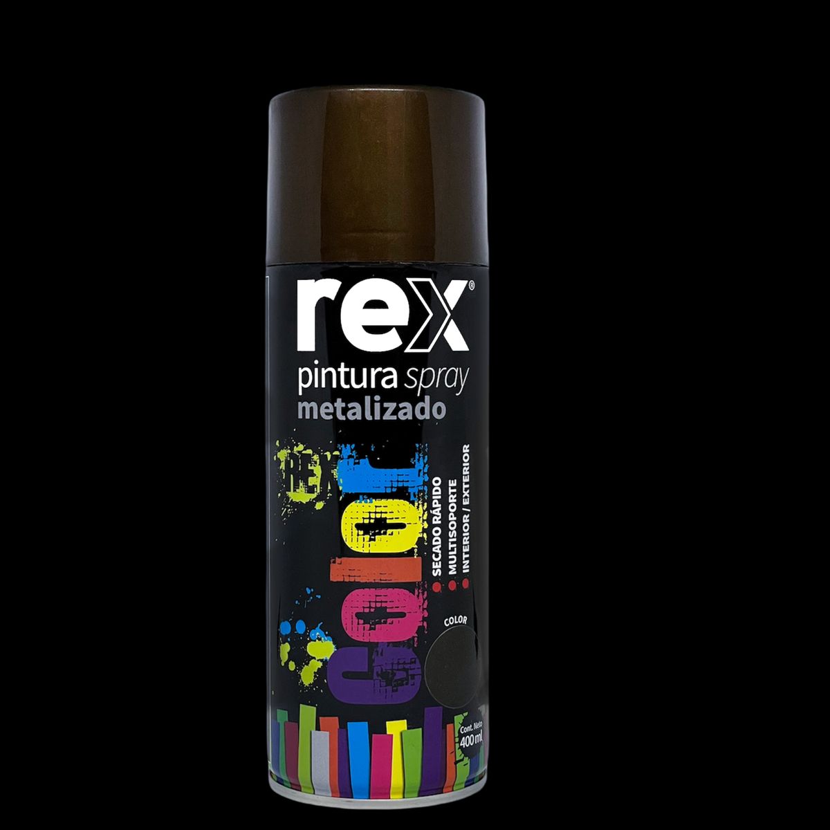 GENERICO - Pintura Spray Metalizado Bronce 400ml Rex 60021