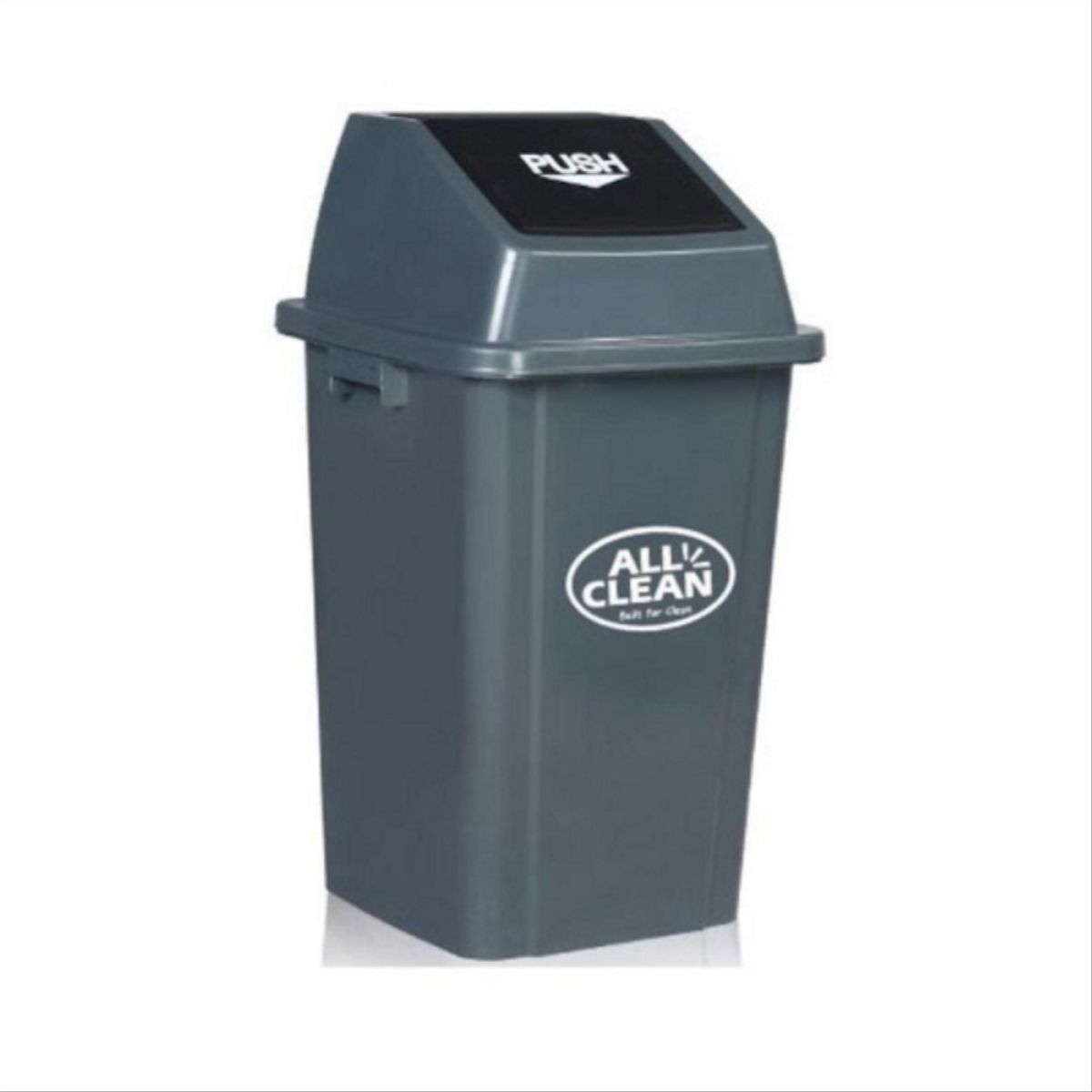 ALL CLEAN - Basurero plástico tapa vaivén 60 lt gris oscuro