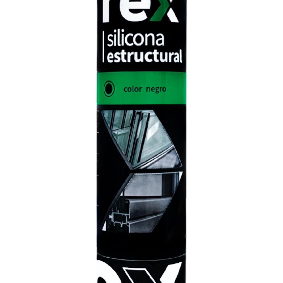 GENERICO - Silicona Estructural Negra Cartucho 300ml Rex 30421