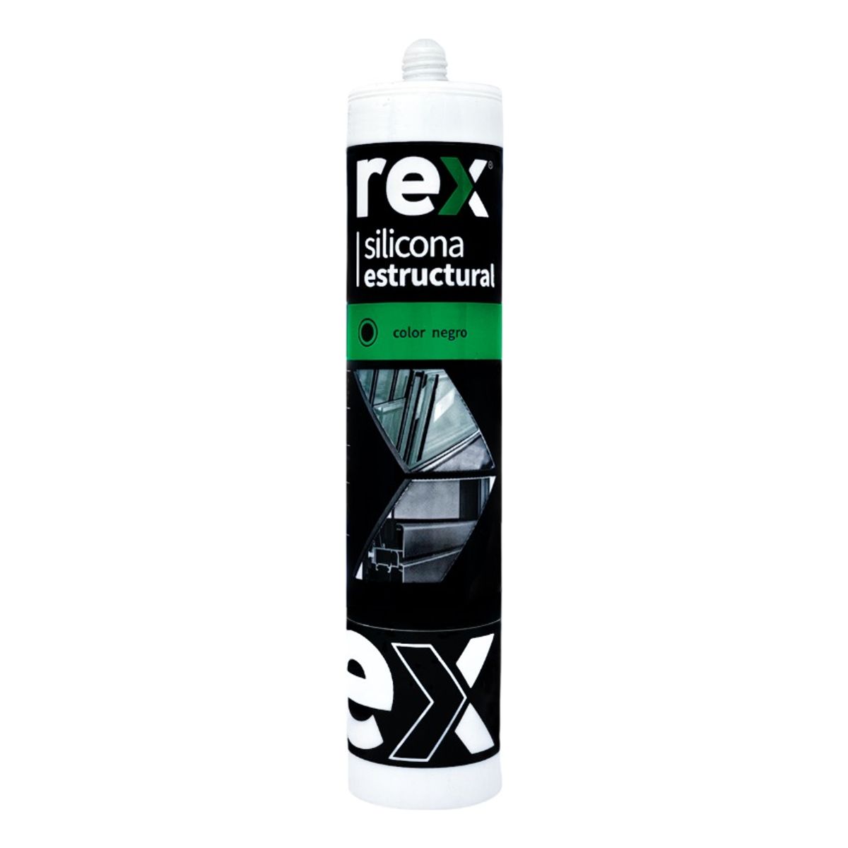 GENERICO - Silicona Estructural Negra Cartucho 300ml Rex 30421
