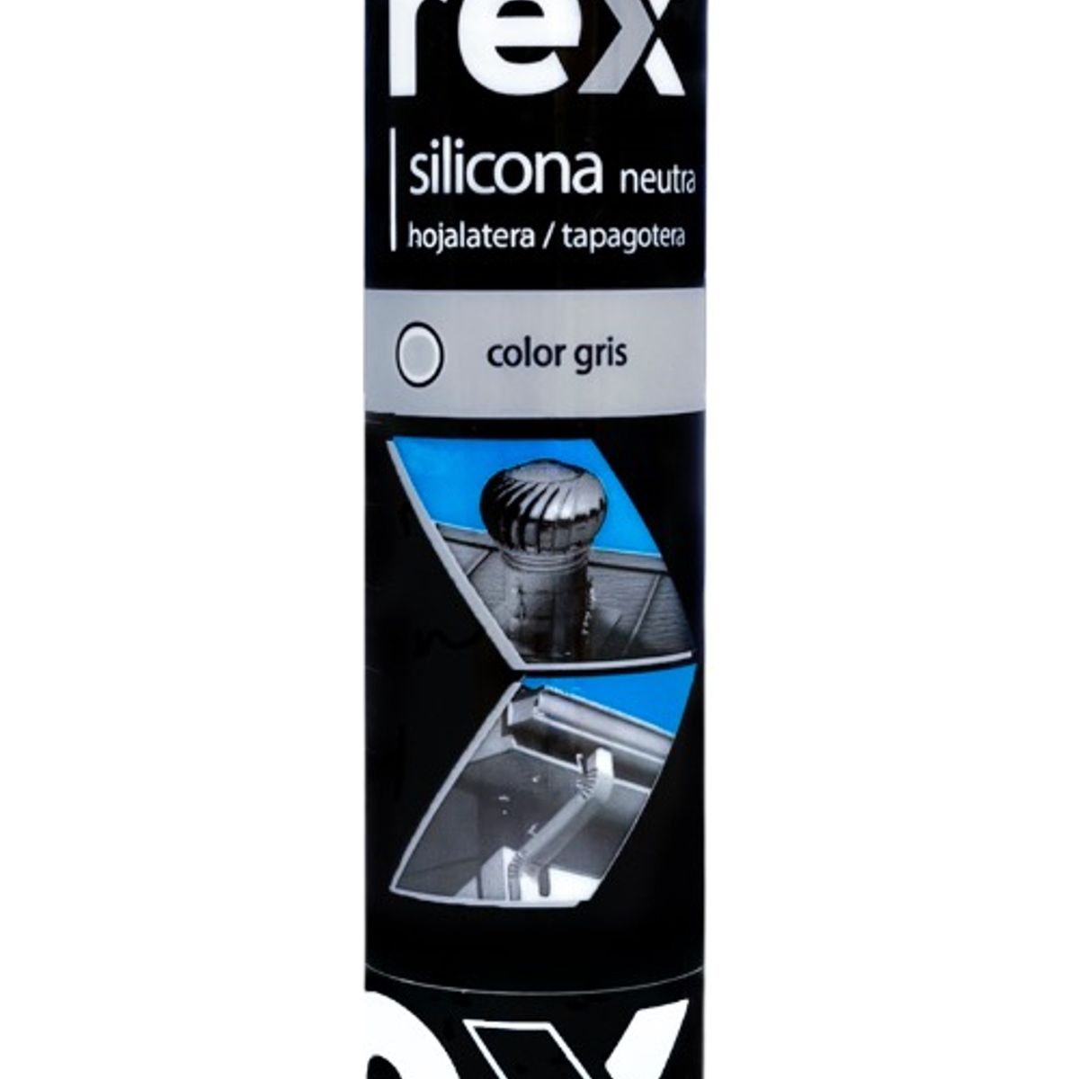 GENERICO - Silicona Neutra Color Gris Cartucho 300ml Rex 30360