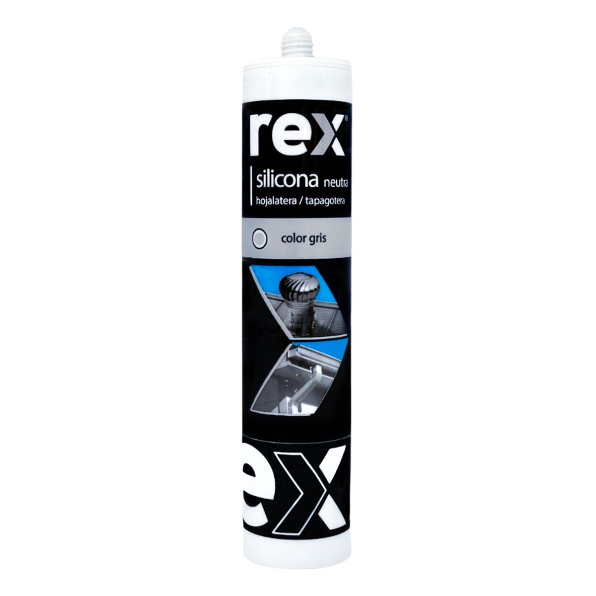 GENERICO - Silicona Neutra Color Gris Cartucho 300ml Rex 30360