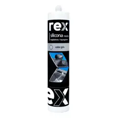 GENERICO - Silicona Neutra Color Gris Cartucho 300ml Rex 30360