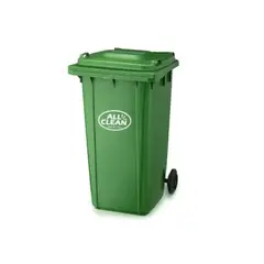 ALL CLEAN - Basurero plástico con ruedas 240 lt verde
