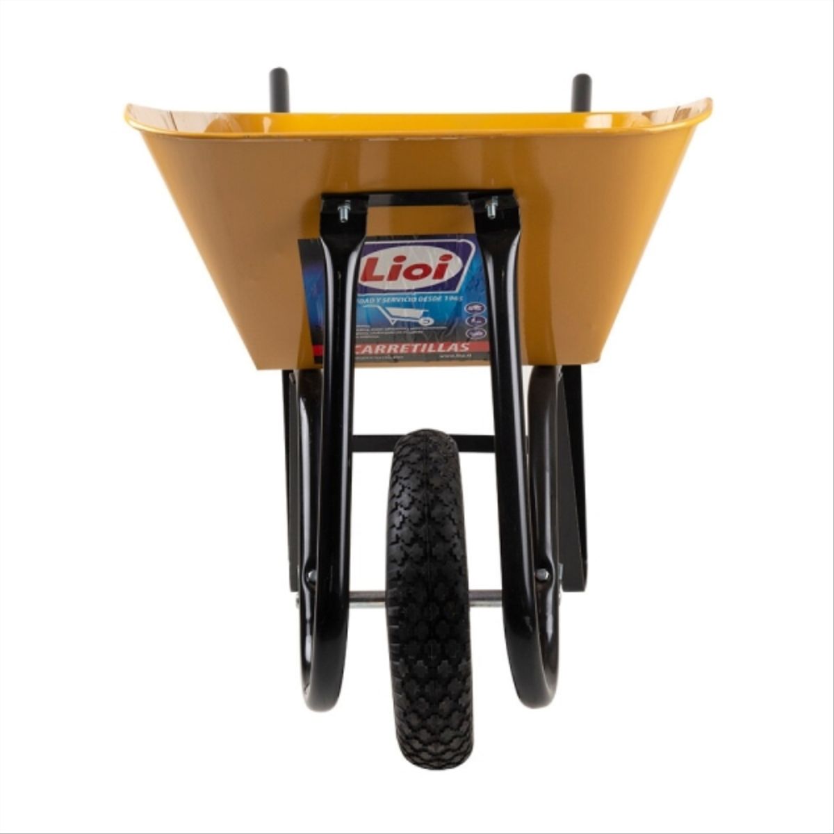 LIOI - Carretilla compensada 90 litros amarilla