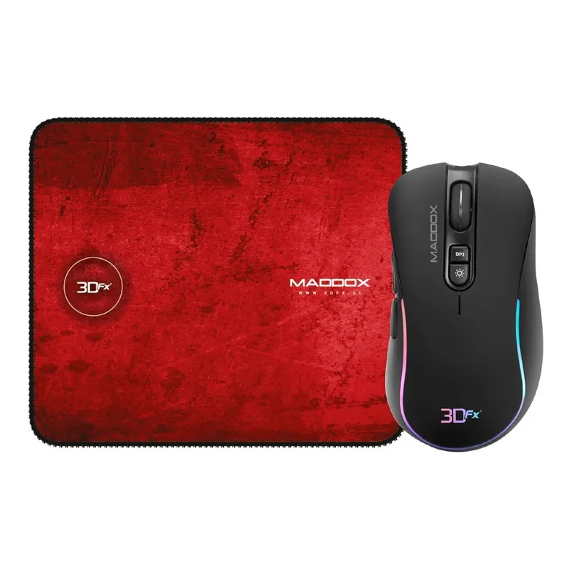 3DFX - Kit Gamer Mouse + Mouse Pad 3dfx Maddox 3600 Dpi / 9091