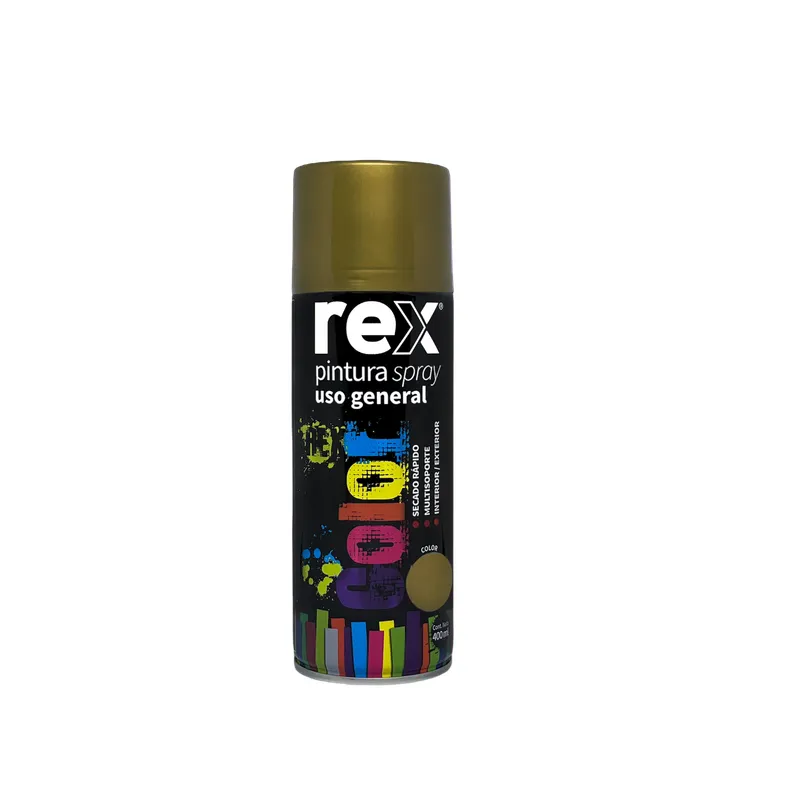GENERICO - Pintura Aerosol Spray Uso General Secado Rápido Rex Color Dorado