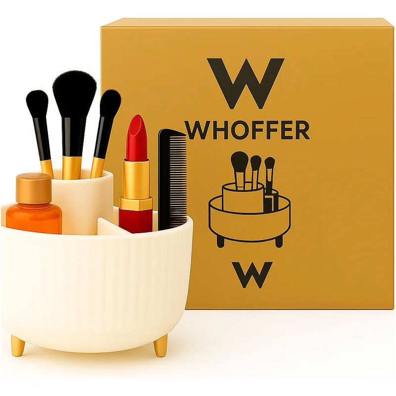 GENERICO - Organizador Giratorio Whoffer  Cosméticos Y Maquillaje Blanco
