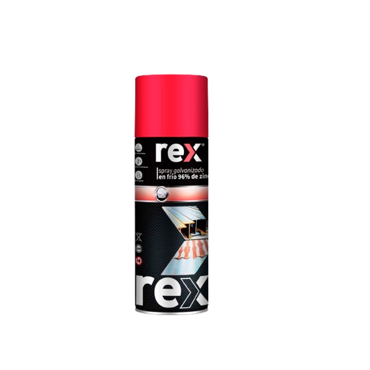 GENERICO - Pintura Zinc Galvanizado En Frio 96% 400ml Rex 30048