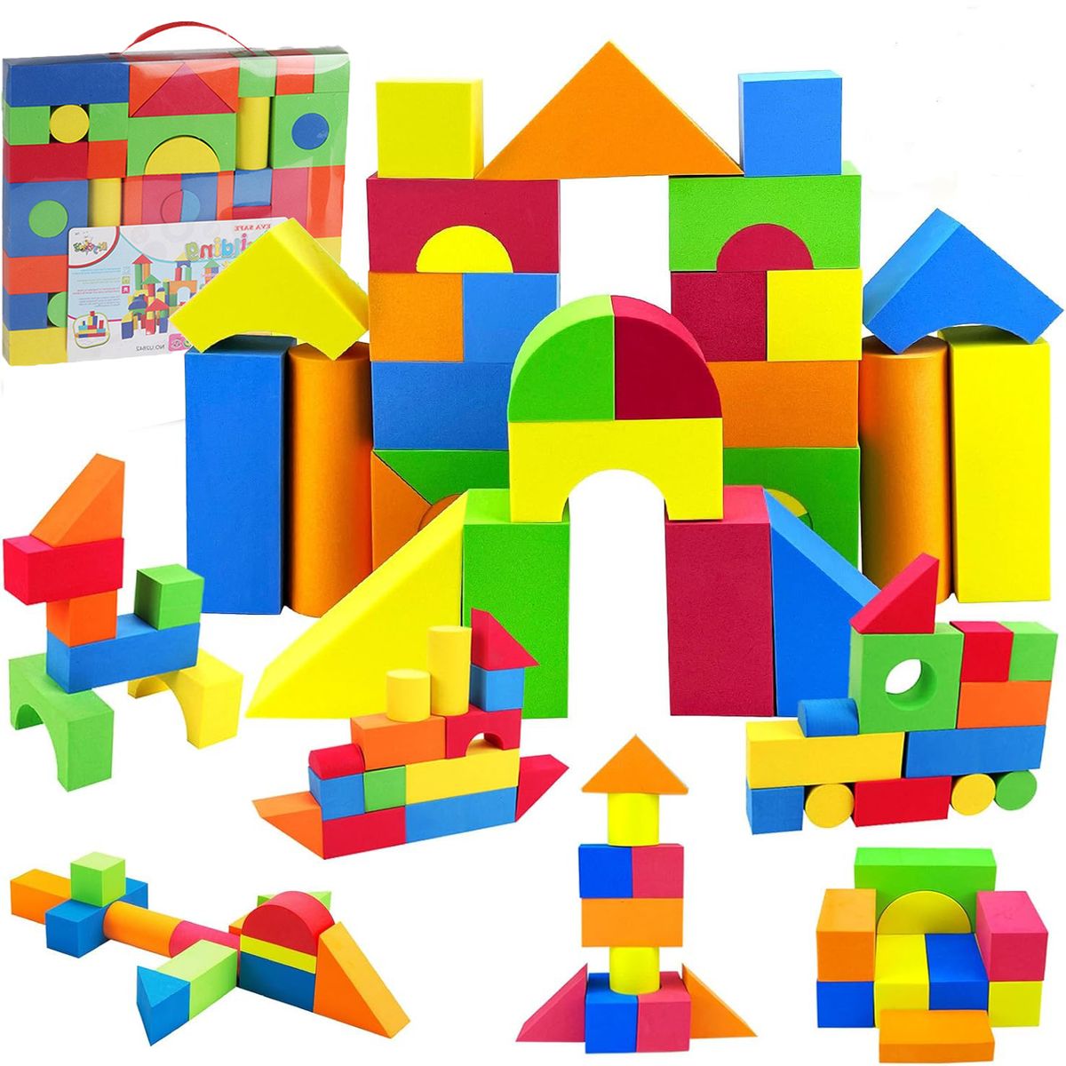 GENERICO - 92 Piezas Bloques De Espuma Para Niños Pequeños De 3 A 6
