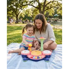GENERICO - Juguete Didáctico Batería Musical Con Luces Y Sonido Para Bebé