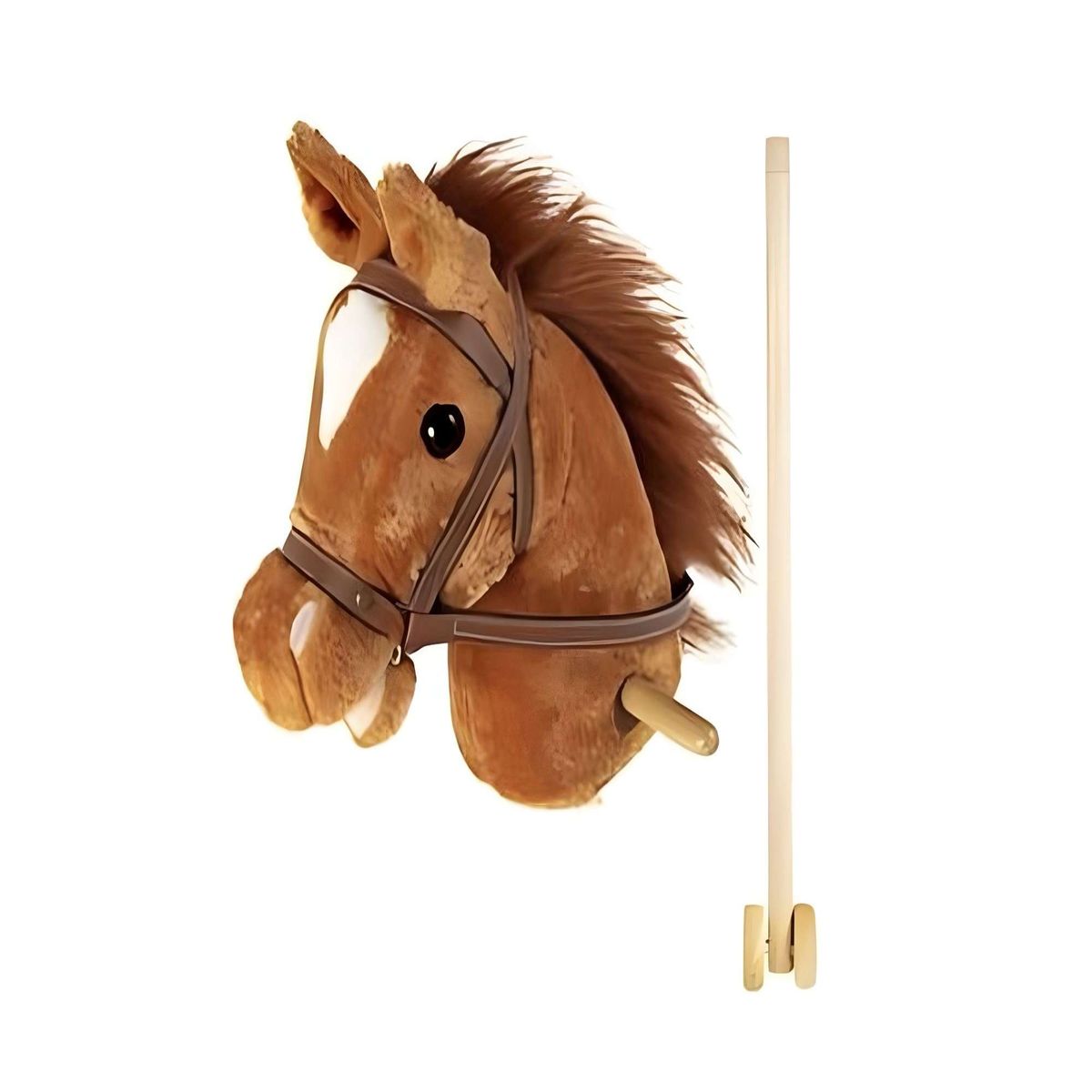 GENERICO - Caballo Bastón de Madera con Sonido Café
