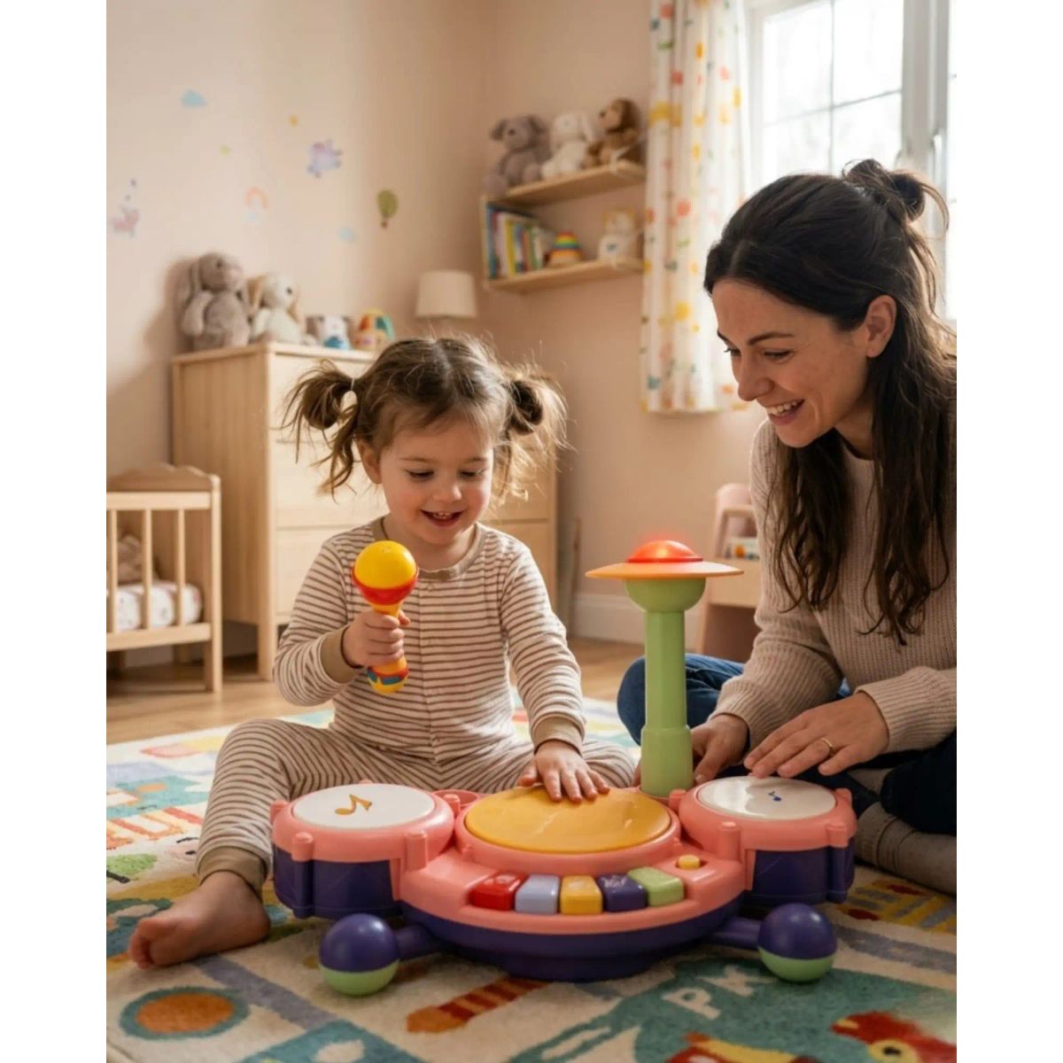 GENERICO - Juguete Infantil Batería Musical Interactiva con Melodias