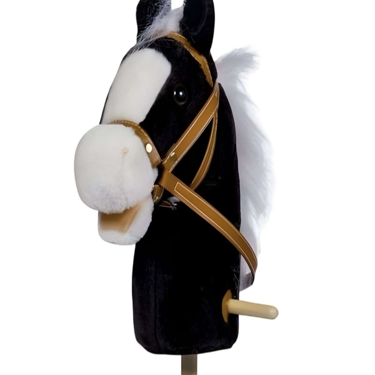 GENERICO - Caballo Bastón de Madera con Sonido Negro